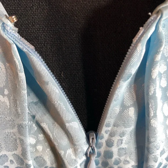 Vintage Christian Dior Loungewear Housedress Robe Tie collar zip front c…